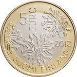 5 евро Финляндия 2012 год Северная природа. Зима
