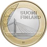 5 евро Финляндия 2012 год Финские провинции в архитектуре: Лапландия