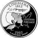 Четвертаки США (квотеры) штатов и территорий: Луизиана 2002