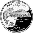 Четвертаки США (квотеры) штатов и территорий: Вашингтон 2007