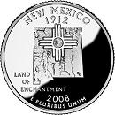 Четвертаки США (квотеры) штатов и территорий: Нью-Мексико 2008