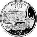 Четвертаки США (квотеры) штатов и территорий: Аризона 2008