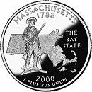 Четвертаки США (квотеры) штатов и территорий: Массачусетс 2000