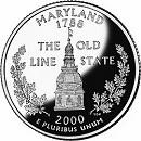 Четвертаки США (квотеры) штатов и территорий: Мэриленд 2000