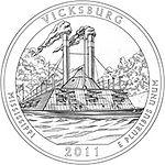 25 центов США 2011 год Прекрасная Америка: Национальный военный парк Виксбург