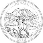 25 центов США 2012 год Прекрасная Америка: Национальный парк Денали