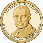 1 доллар США 2014 год 29-й президент США Уоррен Гардинг