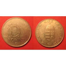 Венгрия, 10 форинтов, обращение. Года: 1992-н.в.