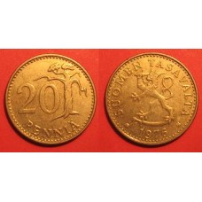 Финляндия, 20 пенни, обращение. Года: 1965, 1968, 1972, 1974, 1978