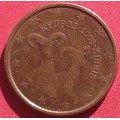 Кипр,   5 евроцентов, обращение. Года: 2008, 2011